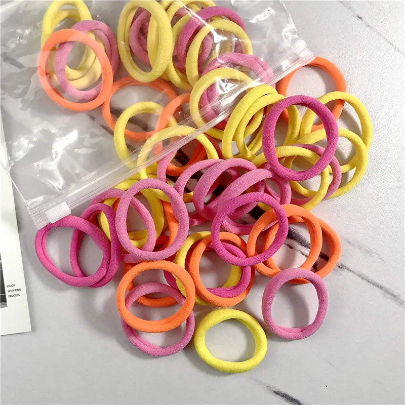 20/50PCS Hair Bands for Women & Girls - 4cm Elastic Rubber Ties, Simple Ponytail Holders & Hair Accessories