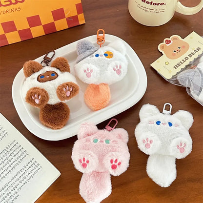 Cute Plush Cat Doll Pendant – Backpack Charm & Couple Bag Keychain Decorative Gift for Girls