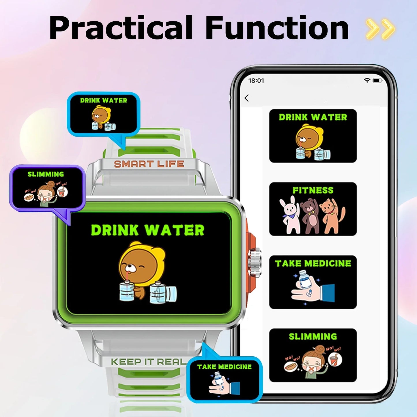 Kids Smartwatch - Mini Games, Multi-Sport Fitness Tracking & Custom Wallpaper for Boys and Girls