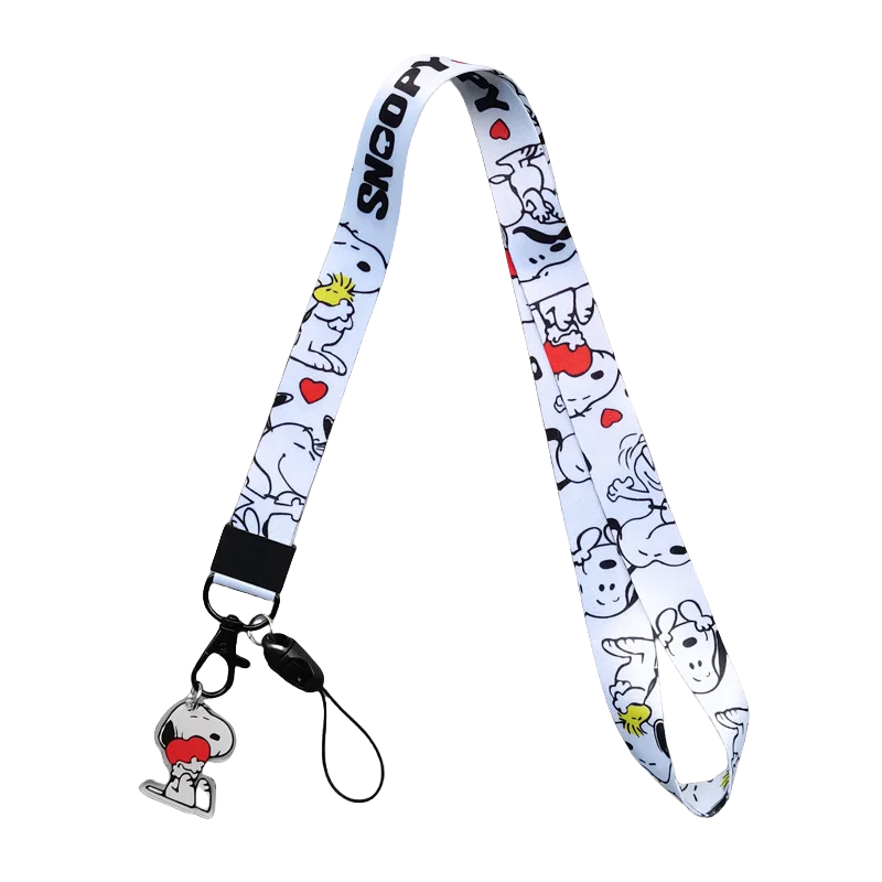 Snoopy Lanyard – Cute Cartoon Keychain & Phone Strap, ID & Credit Card Badge Holder, Pass Hang Rope Gift