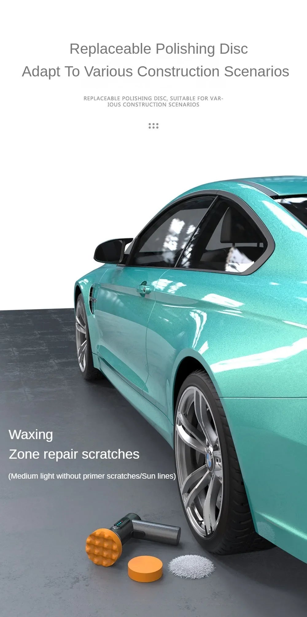 Wireless Car Polisher Machine — Cordless Electric Auto Waxing & Polishing Tool for Car Repair