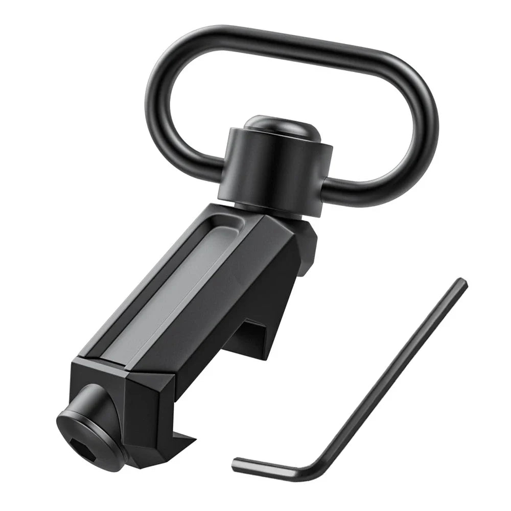 2PCS Tactical QD Sling Swivel Mount – 360° Quick Release Adapter for Rifle, Gun Sling Buckle Attachment Accessory