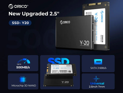ORICO SATA III SSD 2.5” — 512GB-4TB 3D NAND Internal Solid State Drive Up to 550MB/s for PC & Laptop Upgrade