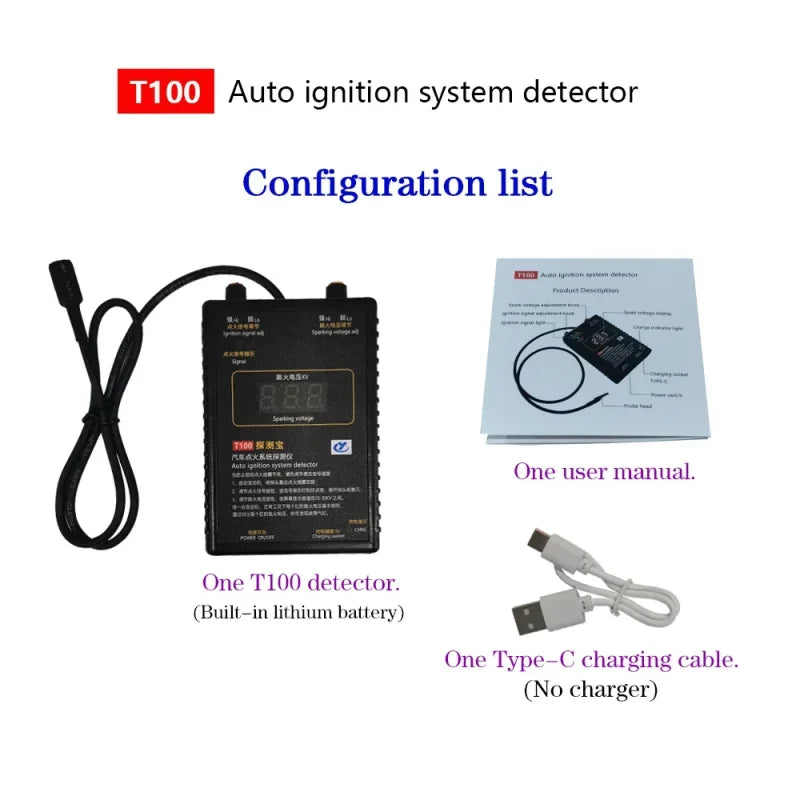 Auto Ignition System Detector for 12V/24V - Ignition Signal & Spark Voltage Tester Tool