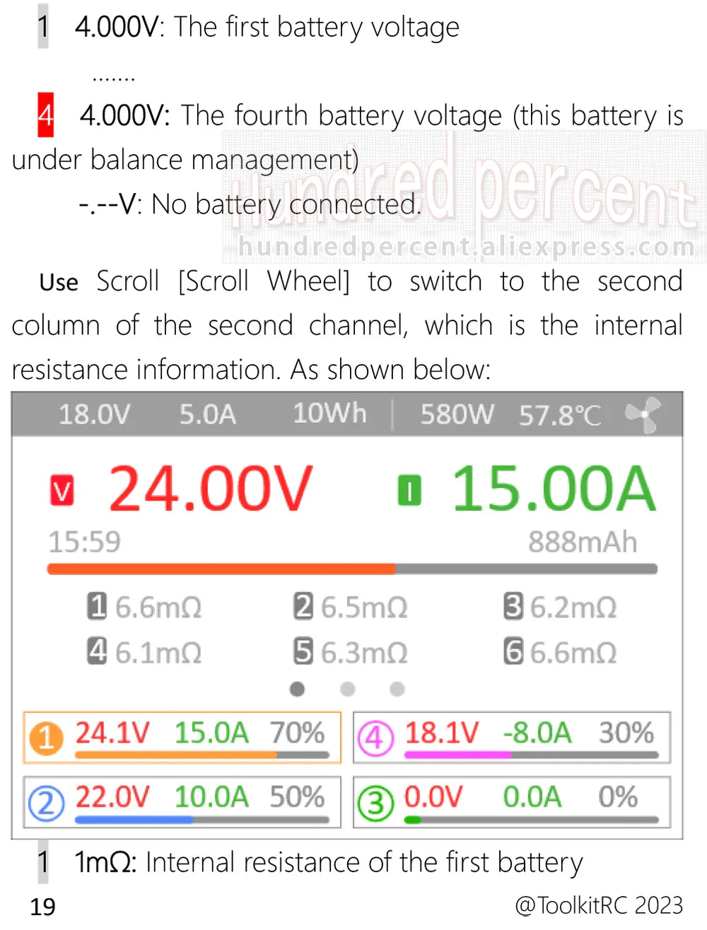 ToolkitRC Q6AC Charger — AC 400W/DC 1000W 4CH with USB A/Type-C, LiPo 1-6S, NiMH 1-16S, PB 1-10S, IPS Display