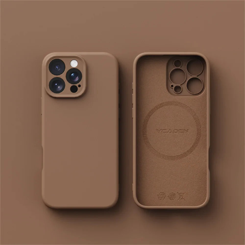 Luxury Liquid Silicone MagSafe Case – Smooth Wireless Charging Cover for iPhone 17, 16 Plus, 15, 14, 13, 12 Pro Max