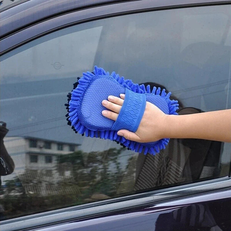 Microfiber Car Wash Sponge - Cleaning, Detailing Brushes, Towel, Gloves - Auto Care Accessories