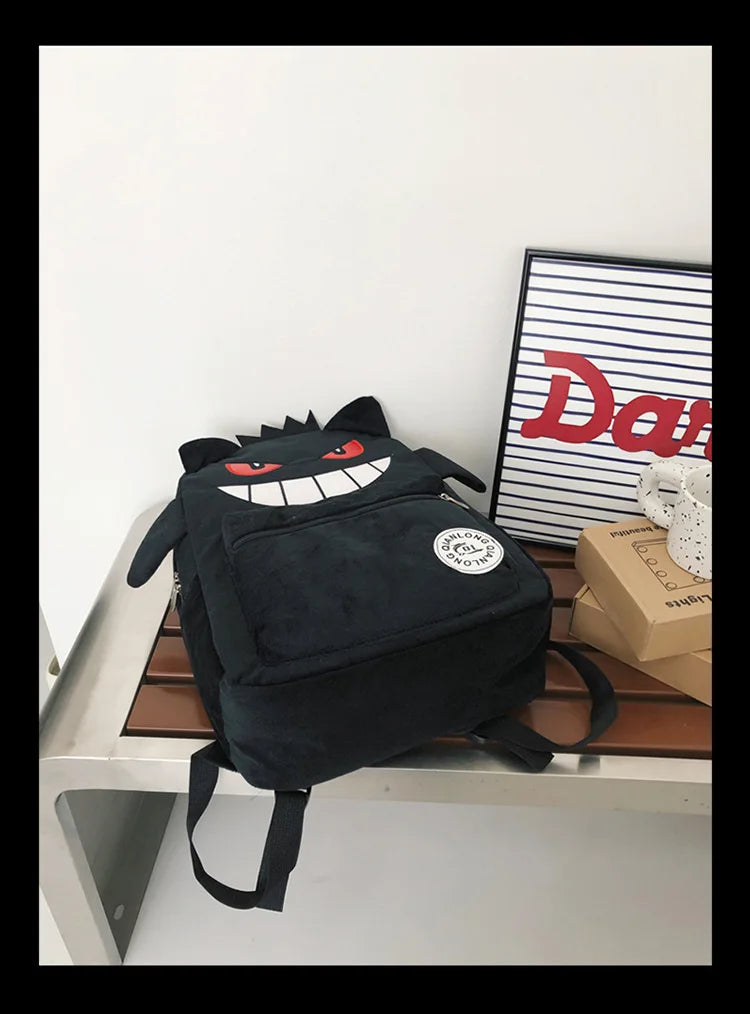 TAKARA TOMY Pokémon Gengar Backpack — Cute Cartoon School Bag for Kids, Student Gift Mochila