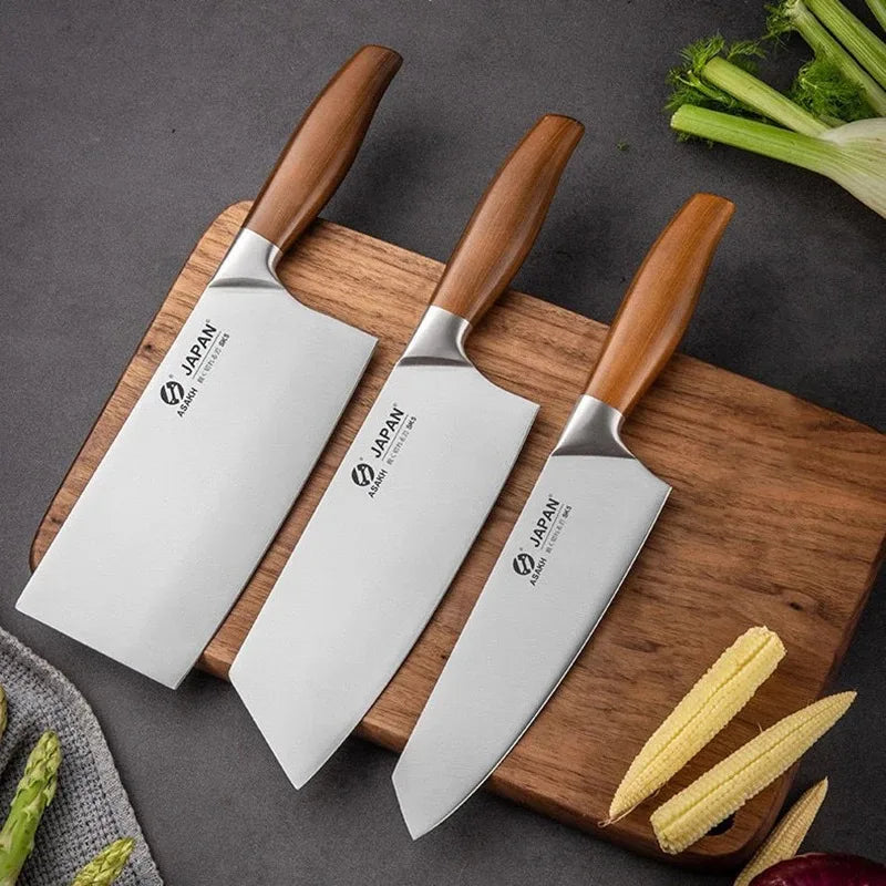 Professional Japanese Kitchen Chef Knife Set – Stainless Steel Knives for Meat, Fish, Fruit, and Vegetable Slicing