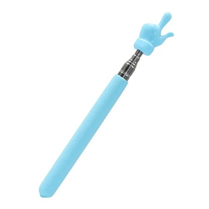 Stainless Steel Telescopic Teaching Pointer – Finger-Design Reading & Presentation Stick for School & Office Supplies