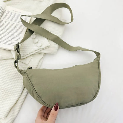 Casual Nylon Hobo Crossbody Bag for Women – Shoulder, Half Moon, Tote Travel Shopper & Purses