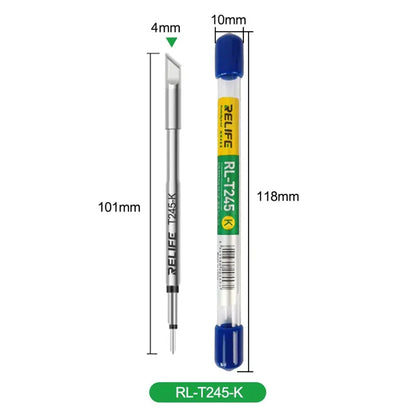 RELIFE Super Fine Soldering Tips C210 C245 C115 – Professional Iron Tips for GVM T210 T115 Stations