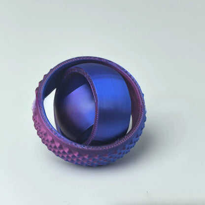 3D Printed Rotating O-Shaped Fidget Ball – Universal Gyroscope Toy for Anxiety Relief & Stress Decompression