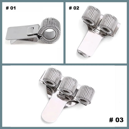 Metal Spring Pen Holder with Pocket Clip - Single/Double/Triple Hole, Portable Uniform Pen Holder for Doctors, Nurses, Office Supplies - 1PC