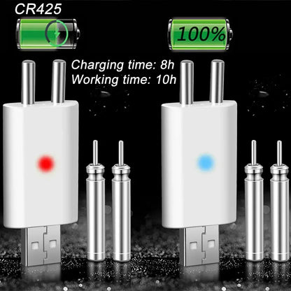 Fishing Electronic Rod Stick Flash Light with CR425 3.6V Lithium Battery – Waterproof LED Luminous Night Fishing Tackle with USB Rechargeable Light Stick Rod Accessory