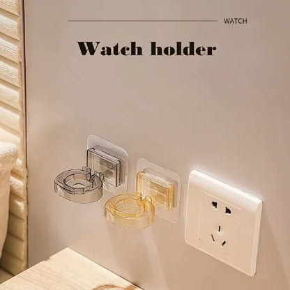 Wall-Mounted Watch & Jewelry Storage Rack – No-Drill Apple Watch Stand for Bedroom Organization & Household Display