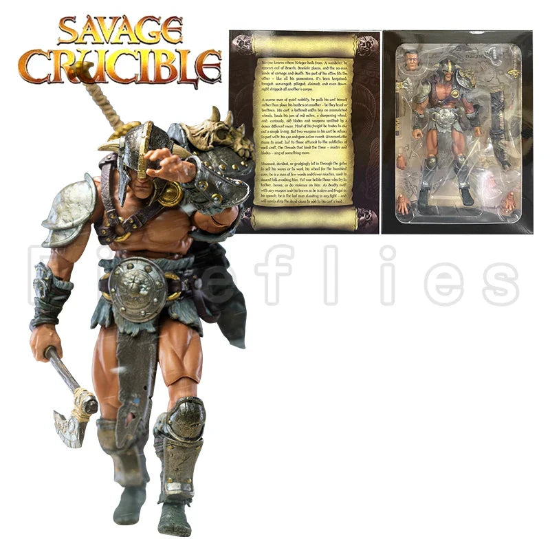 1/12 7-Inch Savage Crucible Action Figure — Harbinger Studios Wave 2 Jaeger Nashom Krieger Whoman Barbarian Anime Collectible Gift