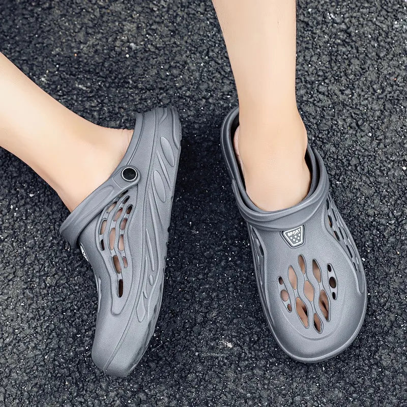 Summer Men’s EVA Sandals – Casual Hole Clogs, Outdoor & Beach Flat Slippers, Big Size 49
