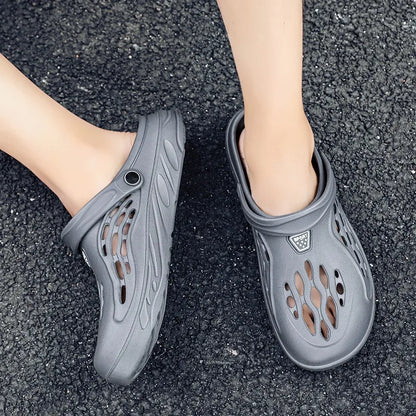 Summer Men’s EVA Sandals – Casual Hole Clogs, Outdoor & Beach Flat Slippers, Big Size 49