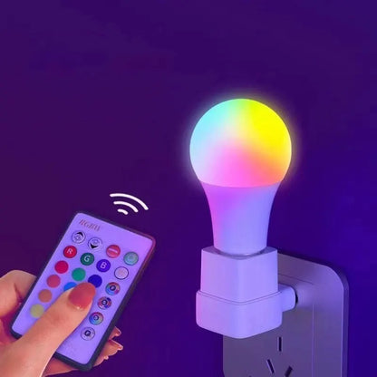 16-Color RGB LED Bulb E27 – Dimmable Smart Lamp with 24-Key Remote Control for Household Lighting & Atmosphere