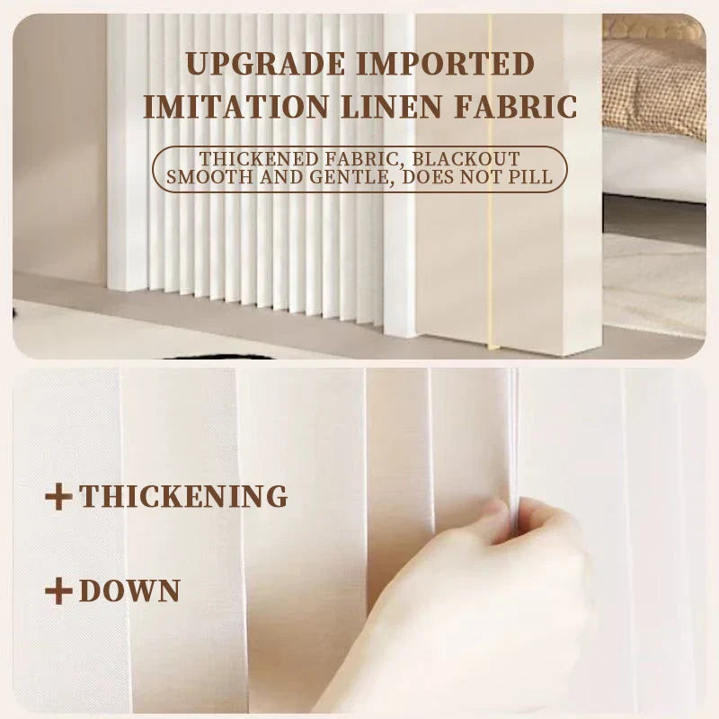 Elegant Folding Door Curtain – No-Punch Design for Privacy & Stylish Home Space Partitioning