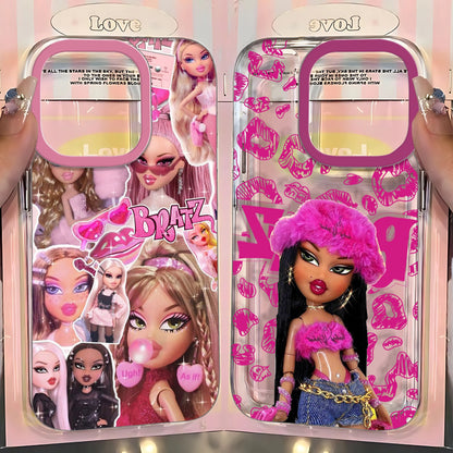 Fashion Bratz Doll Clear Phone Case – Protective Cover for iPhone 7 to 16 Series, Pro Max & SE2020