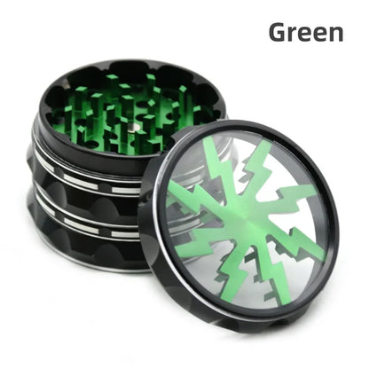 63mm Four-Layer Lightning Metal Grinder — Tobacco & Cigarette Crusher Crusher Tool