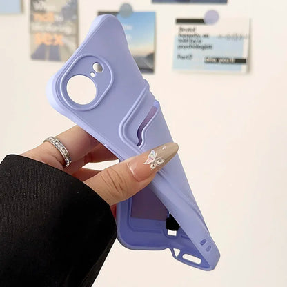 Fashion Wallet Card Holder Phone Case for iPhone 11–17 Series (Pro Max/Plus/Mini) – Soft TPU Shockproof Protective Back Cover with Card Slot