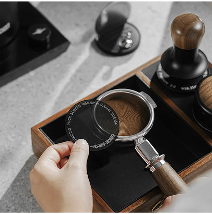 MHW-3BOMBER Espresso Puck Screen – 51/53/58.5mm Reusable Stainless Steel Coffee Filter, 0.8/0.2mm Thickness Coffee Tool