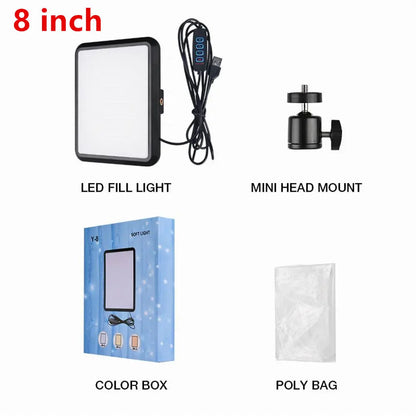 High Power 352-LED Video Light Panel – 2800K-7000K Adjustable Studio Fill Lamp with Light Stand for Live Streaming Photography