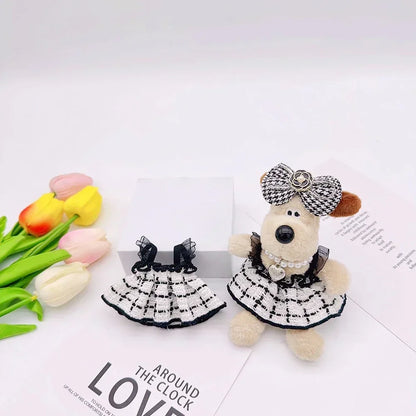 17cm Labubu Plush Doll Clothes - Kpop EXO Idol Outfit V1 V2 Black Dress Suit Accessories Gift