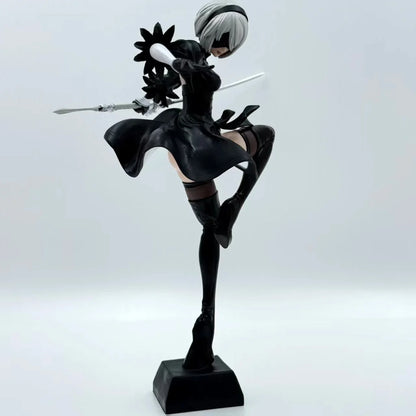 24CM NieR: Automata 2B PVC Action Figure — YoRHa No.2 Lifeform Collectible Doll | Kaine Nier Statue Gift