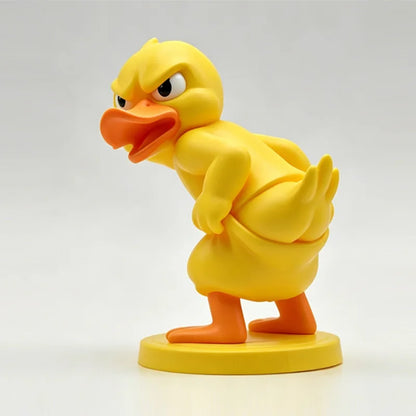 3D Printed Irritable Duck Figurine - Cute Fantasy Bookshelf Indoor & Outdoor Decor