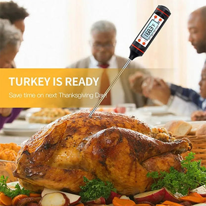 Professional Digital Kitchen Thermometer – Stainless Steel Probe for Meat, BBQ & Cooking