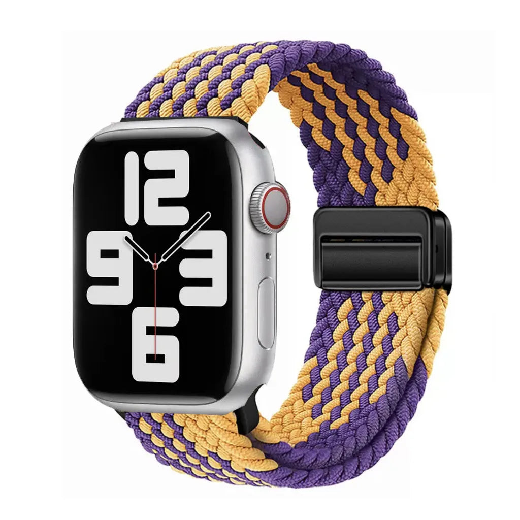Nylon Braided Apple Watch Band - Durable Replacement Strap for Series 10/9/8/7/6/5/3 SE Ultra 49mm to 38mm