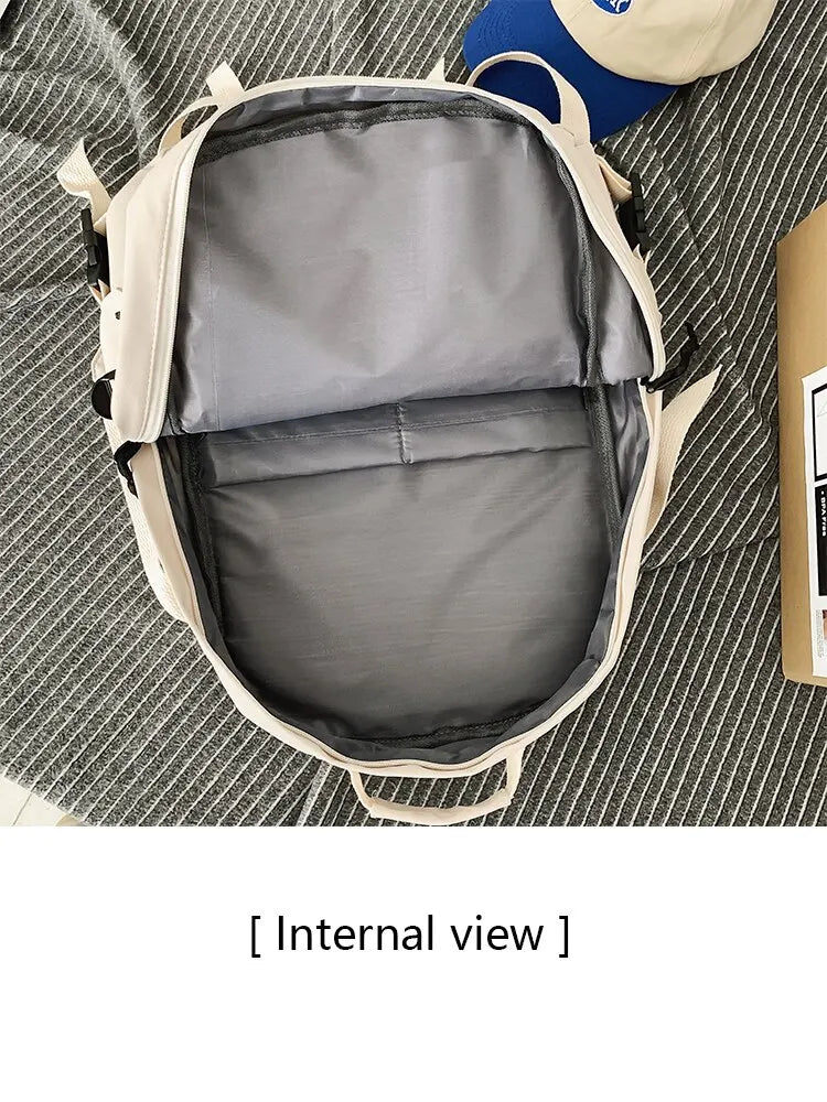 Multi-Pocket Nylon Backpack — Large-Capacity School & Computer Bag for Men & Women