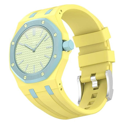 PC Watch Case & Silicone Strap - Wristwatch Modification Accessories for Swatch & AP Royal Oak Style Watches
