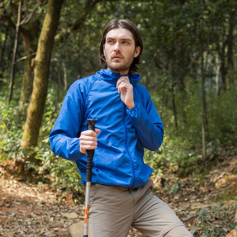 Unisex Waterproof Camping Jacket — Men & Women Windbreaker, Raincoat for Hiking, Climbing, and Sun Protection
