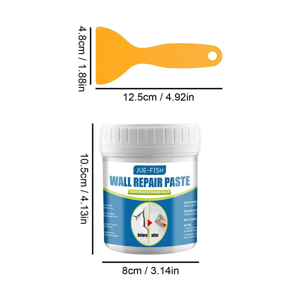 100g Multipurpose Ceramic Repair Adhesive – Strong Bonding Professional Repair Agent with Scraper for Bathroom Walls & Floors