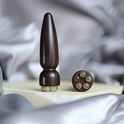 Small Lotus Pod Wooden Facial Massager - Natural Wood Skin Care & Relaxation Tool