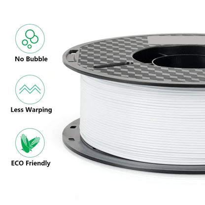KINGROON 10KG PLA/ABS/PETG Filament 1.75mm – 10 Rolls Black, White, Gray for 3D Printing