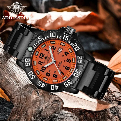 Addies Men's Military Watch - Luminous, Multi-Functional Quartz with Nylon & Steel Strap, Waterproof Outdoor Sports Watch