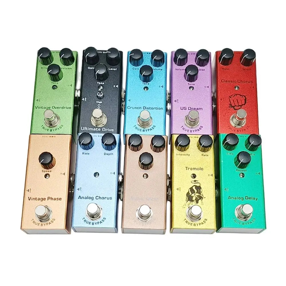Electric Guitar Effects Pedal – Vintage Overdrive, Chorus, Tremolo, Delay & Ultimate Drive Options