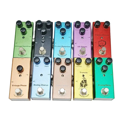 Electric Guitar Effects Pedal – Vintage Overdrive, Chorus, Tremolo, Delay & Ultimate Drive Options