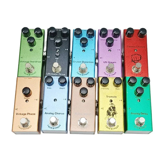 Electric Guitar Effects Pedal – Vintage Overdrive, Chorus, Tremolo, Delay & Ultimate Drive Options