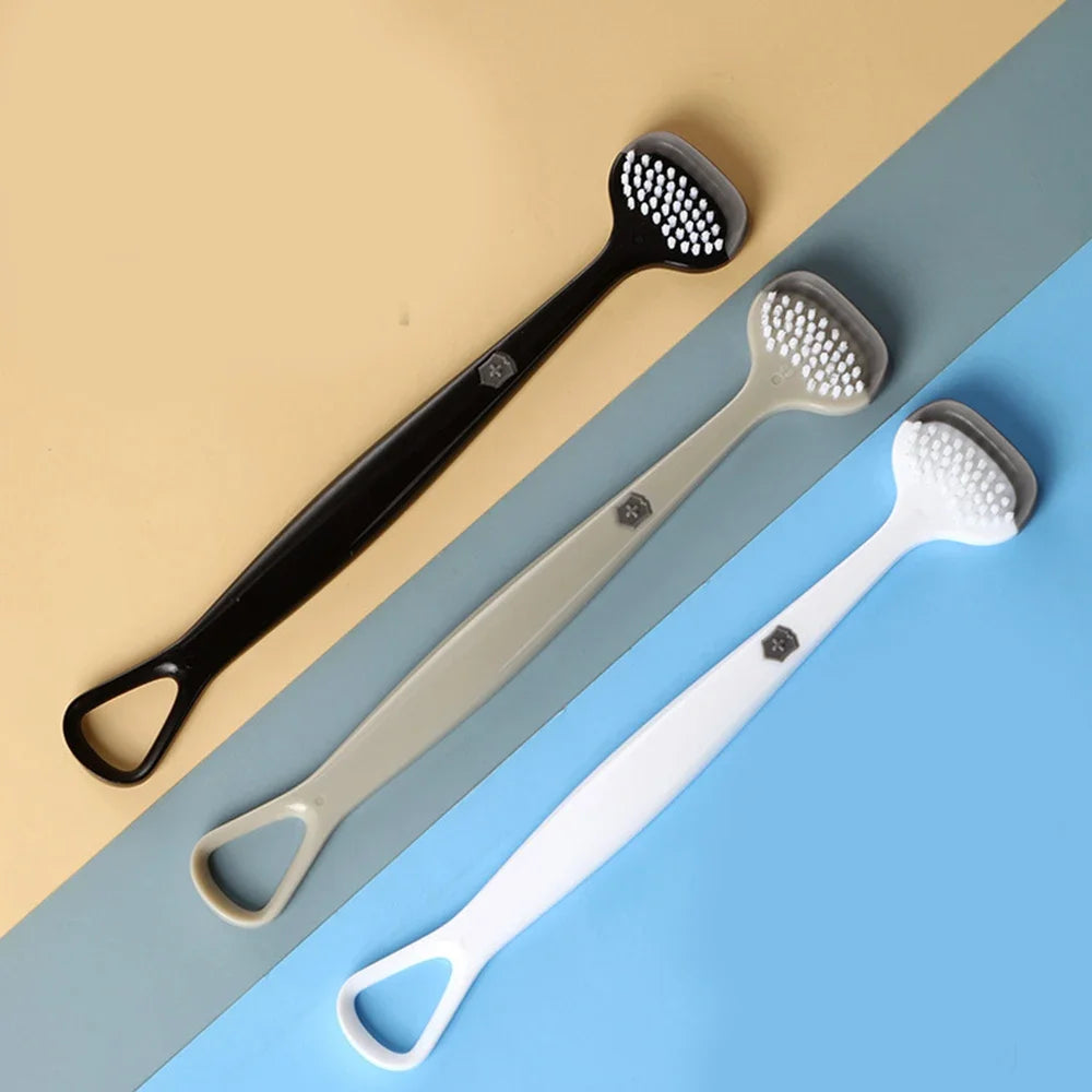 Double-Sided Tongue Scraper for Men | Raspador De Lenguas Tongue Cleaning Brush for Fresh Breath & Oral Hygiene