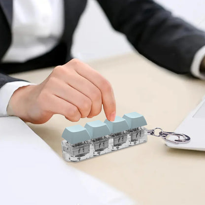 DIY Keyboard Key Toy - Stress Relief Fidget Button Keychain & Fidget Keycap Toy
