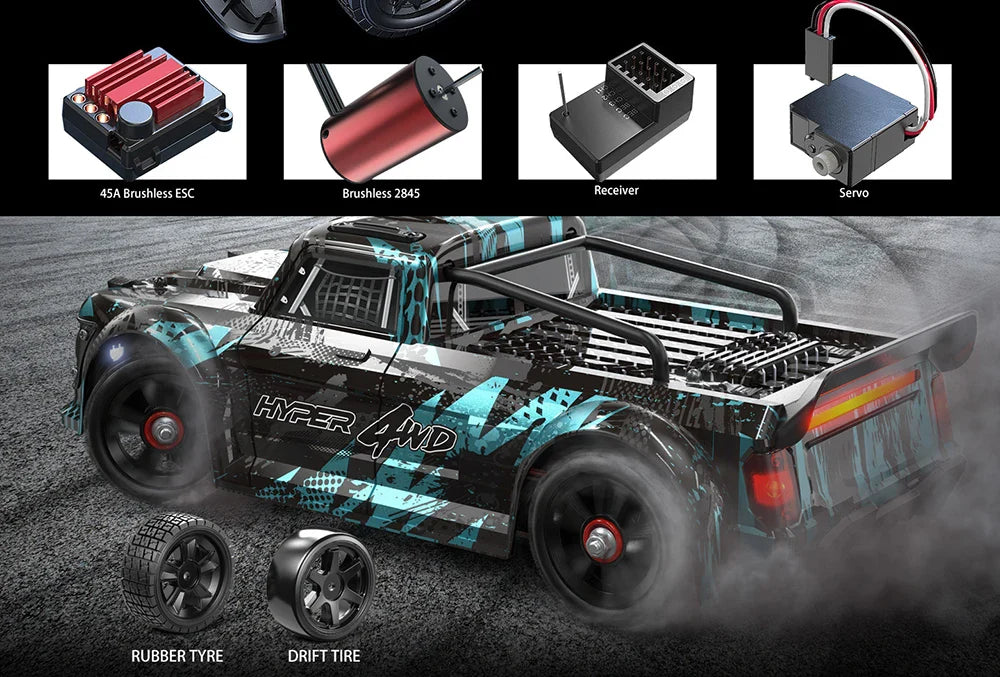 MJX 14301/14302/14303 1/14 RC Car — 55km/h Brushless HYPER GO 2.4G 4WD Off-Road High-Speed Remote Control Car Truck Hobby Toy