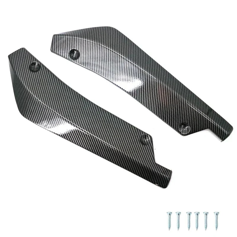 Universal Car Bumper Lip Spoiler - Carbon Fiber Style Splitter, Diffuser & Side Skirt Scratch Protector Extension