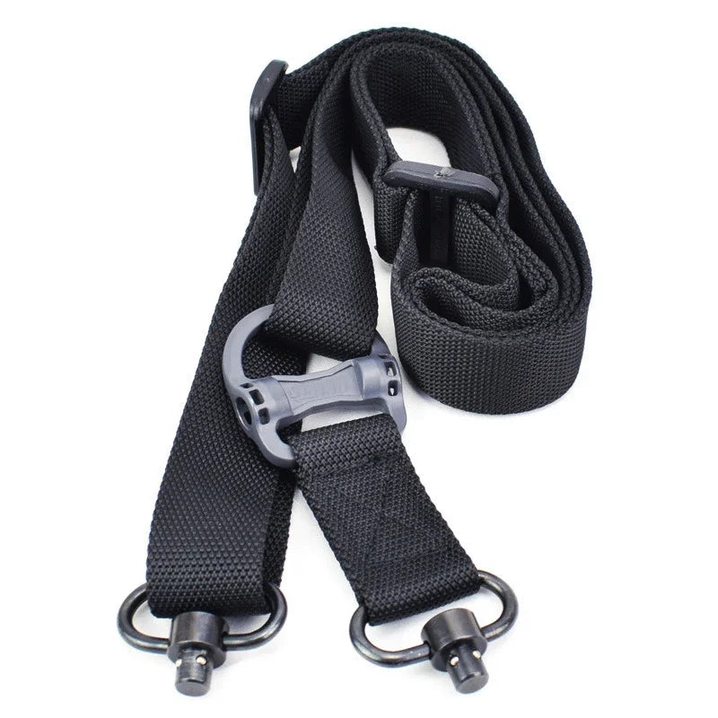 Adjustable MS4 Rifle Sling — QD Metal Swivel, 2-Point Tactical Nylon Strap for Airsoft, Hunting & Multi-Mission Weapon Use
